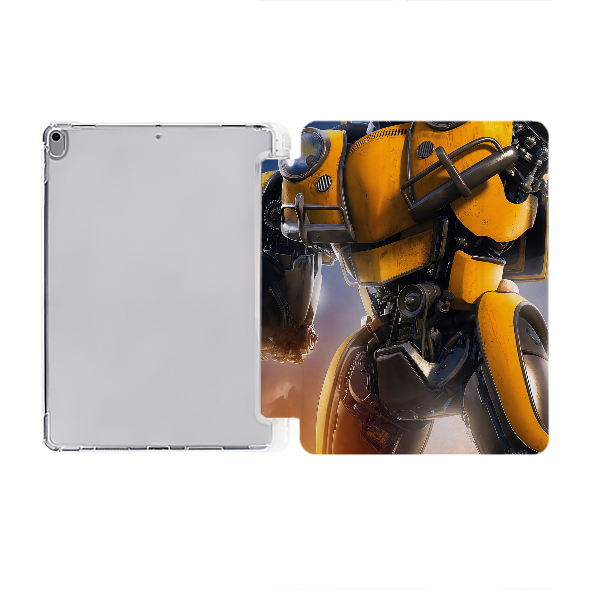 （画像用） Transformers トランスフォーマー IPad ケース ペン収納付き 三つ折りスタンド PUレザー×シリコン 対応機種9.5/10.5/10.9インチ